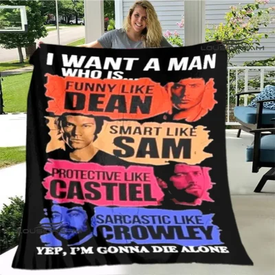 Supernatural I Want A Man Who Blanket