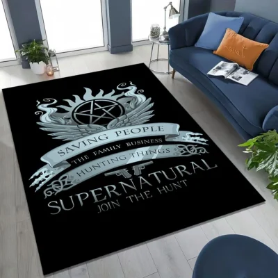 Supernatural Hellfire Emblem Rug