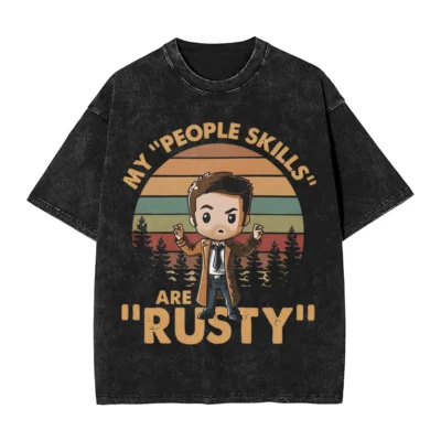 Supernatural Demon Hunter Crest Mineral Wash T-Shirt