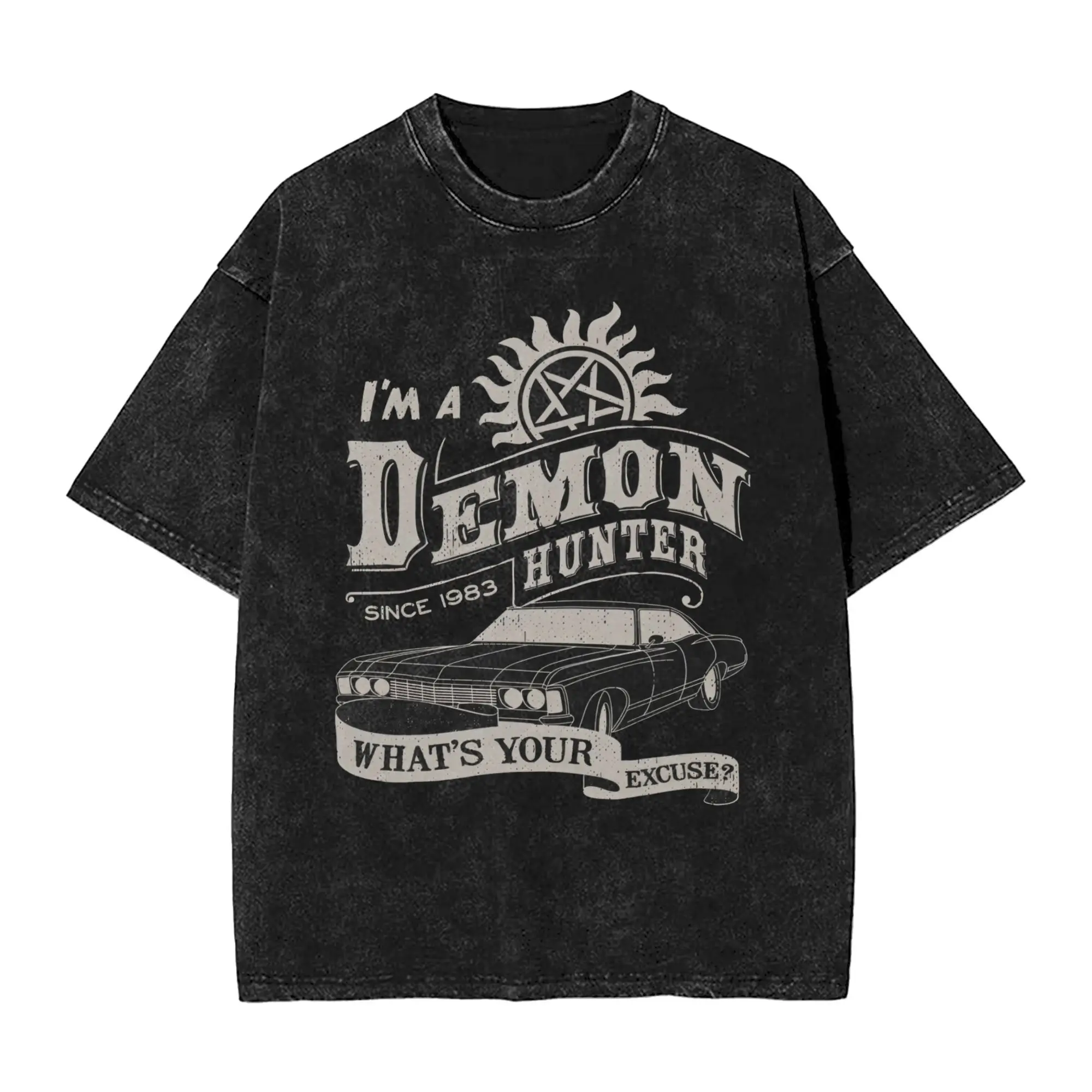 Supernatural Midnight Hunters Mineral Wash T-Shirt