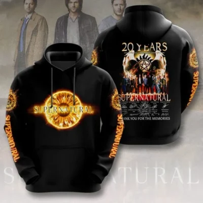Supernatural Paranormal Emblem 3D Hoodie