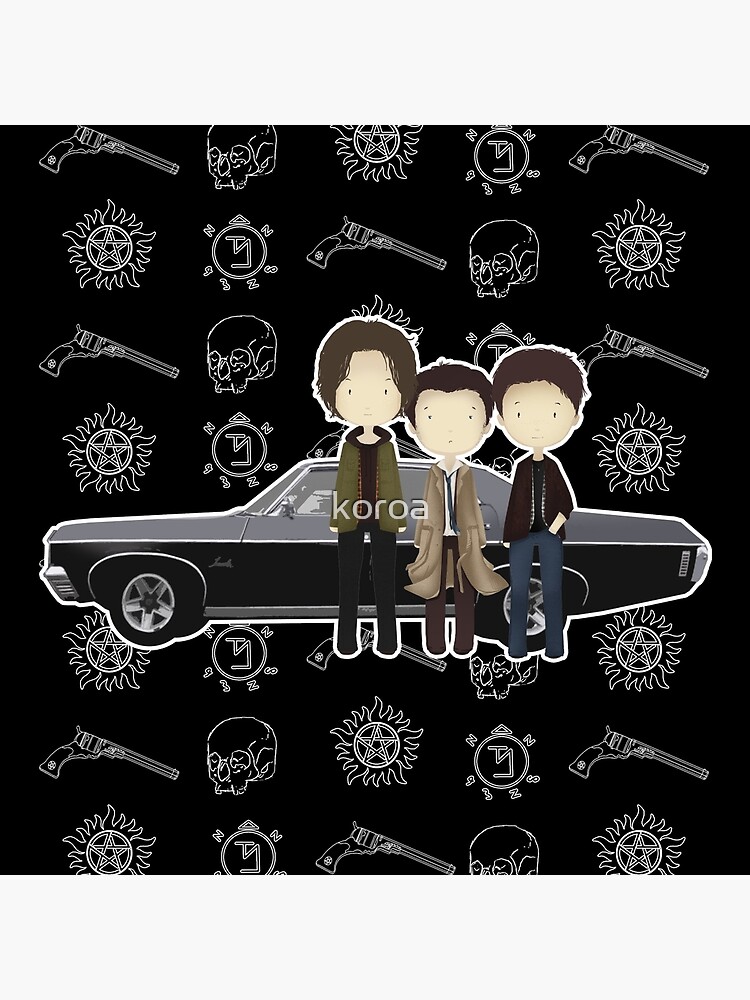 Supernatural Cute Team Throw Pillow - Image 2