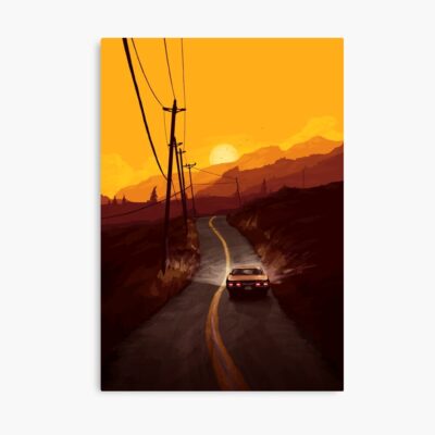 Supernatural Impala Sunset Poster