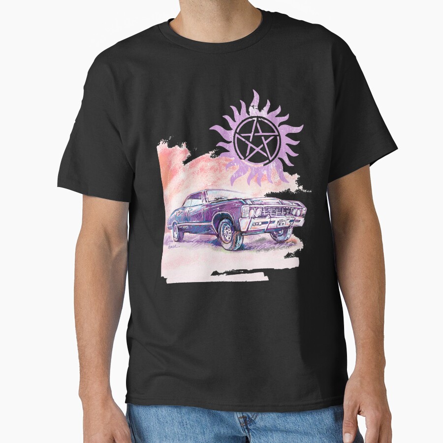 Impala Classic Car Supernatural T-shirt - Image 2
