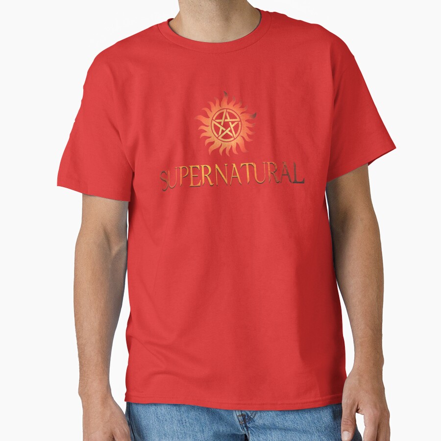 Supernatural Logo In Red T-shirt - Image 5