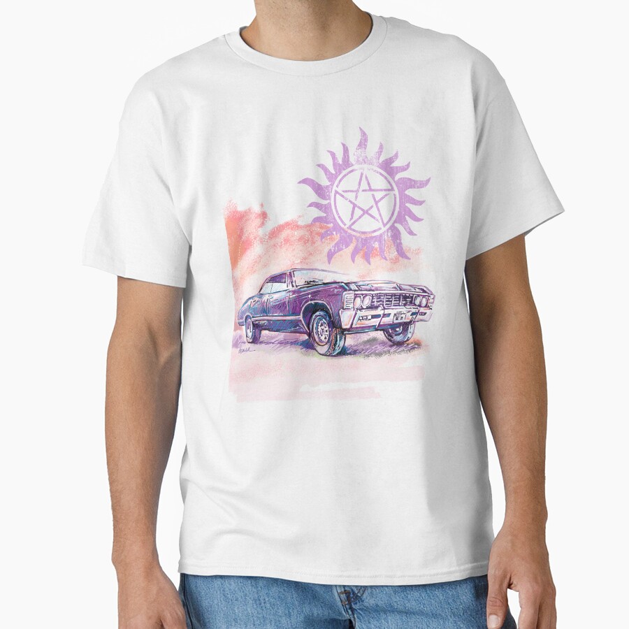 Impala Classic Car Supernatural T-shirt