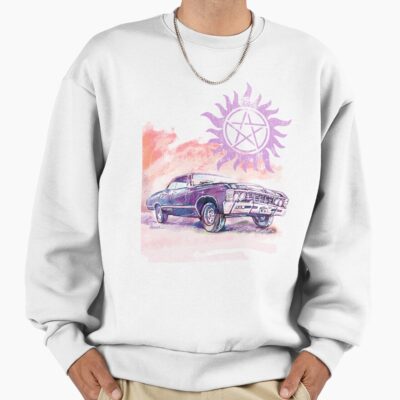 Bright 67 Impala Classic Car Supernatural Sweatshirt
