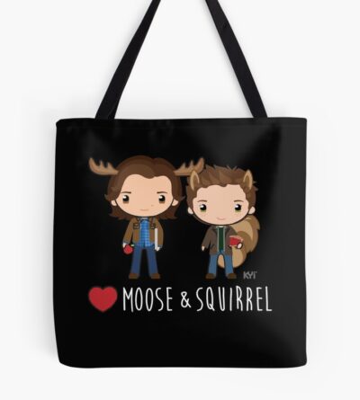 Love Moose And Squirrel Supernatural Tote Bag