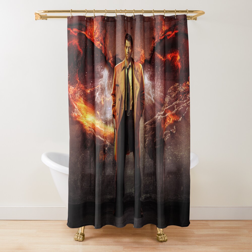 Cute Sam And Dean Castiel Shower Curtain