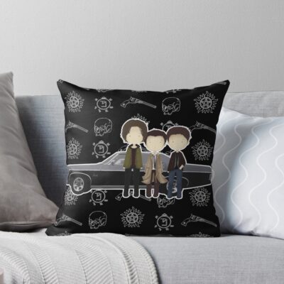Supernatural Cute Team Throw Pillow