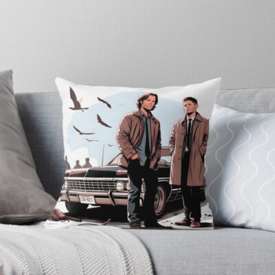 Sam And Dean Throw Pillow
